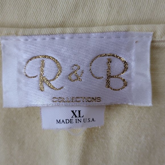 R & B Collections Womens Yellow Floral Embroidered Maxi Dress Size XL Muumuu - Picture 5 of 11